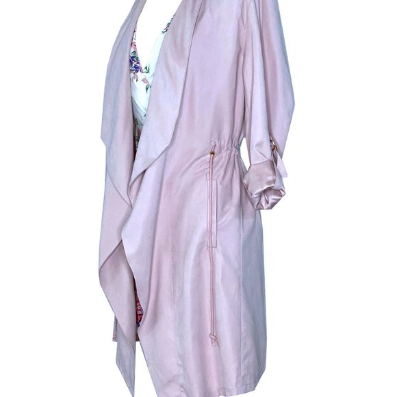 Women Blush Open Coat/Jacket and Foldable Sleeves - Picture 5 of 8